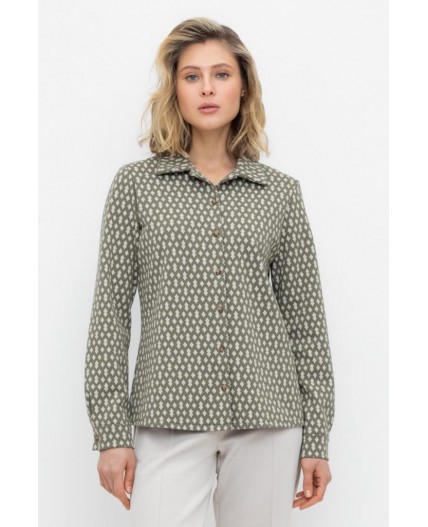 ЕВТ 3245/оливковый серый,ромбики рубашка