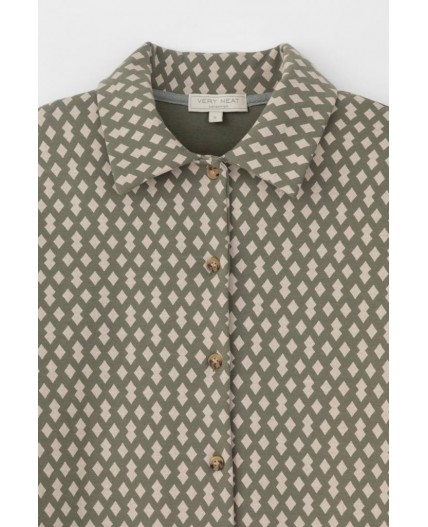 ЕВТ 3245/оливковый серый,ромбики рубашка