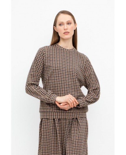 ЕВТ 3258/кунжут,гусиная лапка джемпер