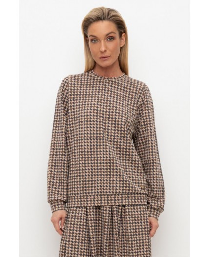 ЕВТ 3258/кунжут,гусиная лапка джемпер