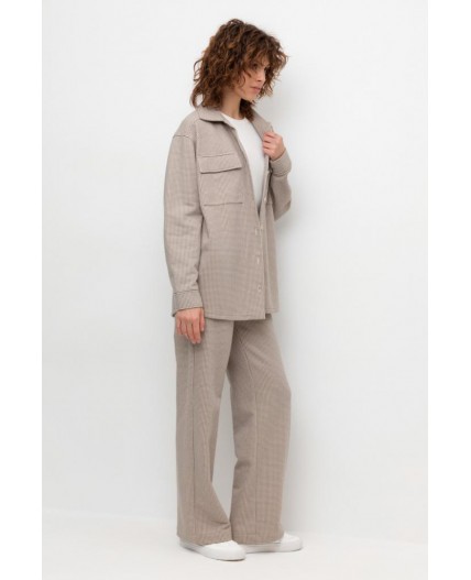 ЕВТ 4117/светлый беж,гусиная лапка брюки