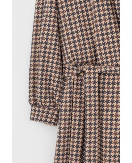 ЕВТ 5060/кунжут,гусиная лапка платье