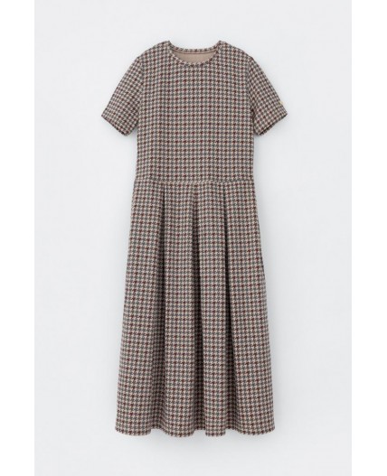 ЕВТ 5053/тем.бежевый,гусиная лапка платье