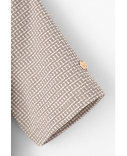 ЕВТ 5044/светлый беж,гусиная лапка платье