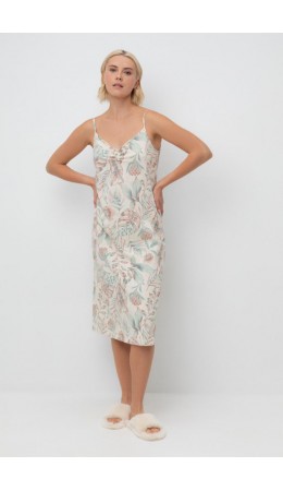 Е 10008/айвори,акварельные тропики сорочка ночная