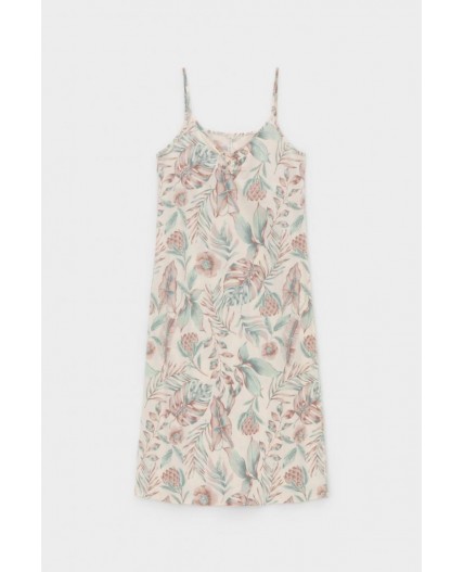 Е 10008/айвори,акварельные тропики сорочка ночная