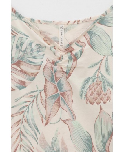 Е 10008/айвори,акварельные тропики сорочка ночная