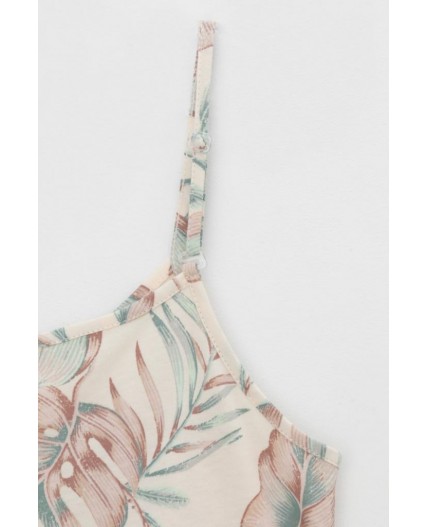 Е 10008/айвори,акварельные тропики сорочка ночная