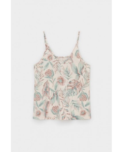 Е 20052/айвори,акварельные тропики пижама