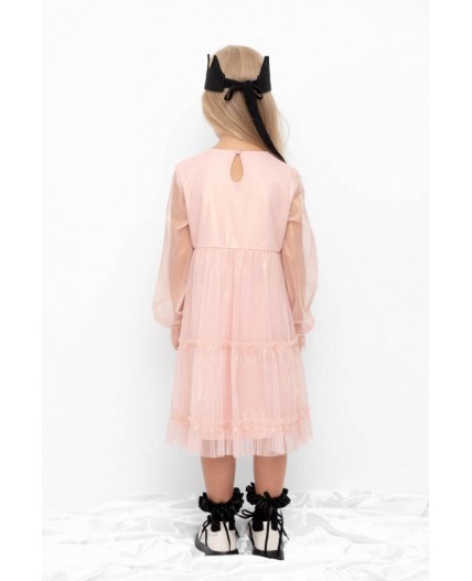 К 5855/розовый жемчуг платье