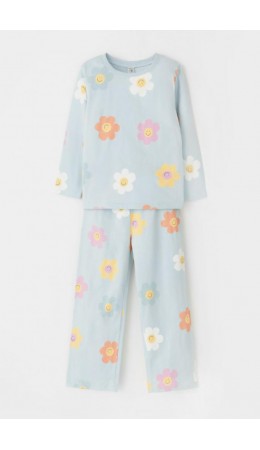 К 1622/голубой опал,цветы пижама
