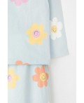 К 1622-1/голубой опал,цветы пижама