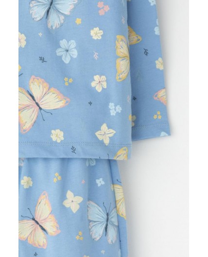 К 1622/небесный,бабочки пижама