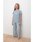 КБ 2827/пыльно-синий,блики на воде пижама