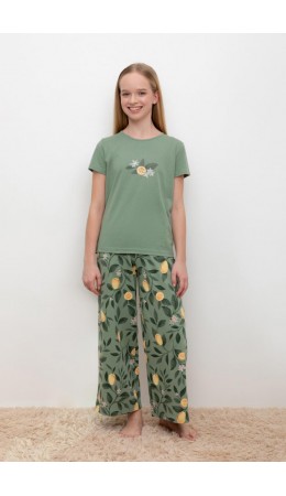 КБ 2827/нефритовый,фруктовый сад пижама