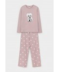 КБ 2830/розово-сиреневый,сердечки пижама