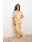 КБ 2829/абрикосовый щербет,цветы пижама