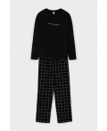 КБ 2832/черный,клетка пижама