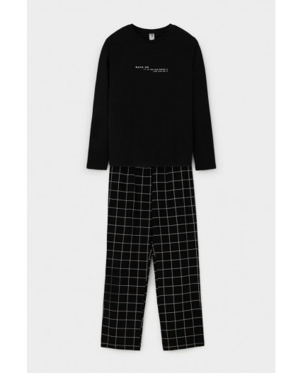 КБ 2832/черный,клетка пижама