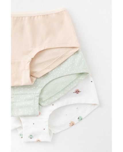 К 1964-3уп/зеленая лилия,бежевый,сахар,яблочки трусы