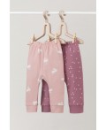 К 4718-2уп/цветочные снежинки,зайчики брюки