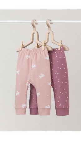 К 4718-2уп/цветочные снежинки,зайчики брюки