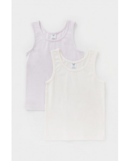 К 1192-2уп/нежная сирень,белая лилия майка