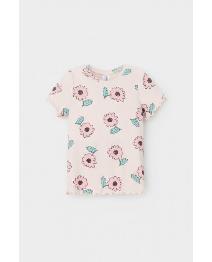 КР 301996-1/бежевый,нежный цветок к549 фуфайка (футболка)