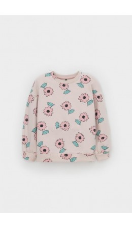 КР 302710-1/бежевый,нежный цветок к549 джемпер (свитшот)