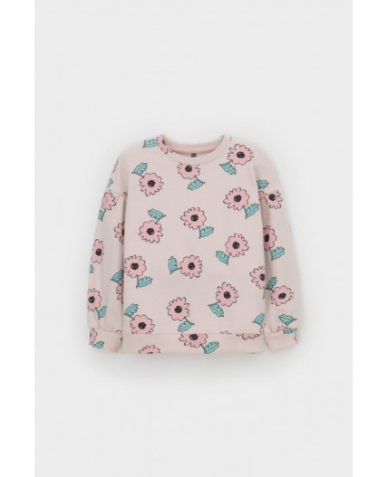 КР 302710-1/бежевый,нежный цветок к549 джемпер (свитшот)