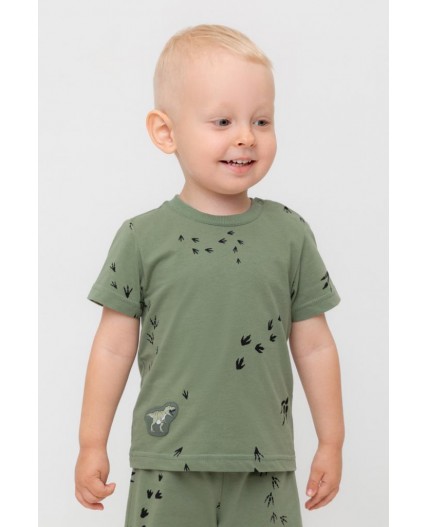 КР 302699/папоротник,следы динозавра к538 фуфайка (футболка)