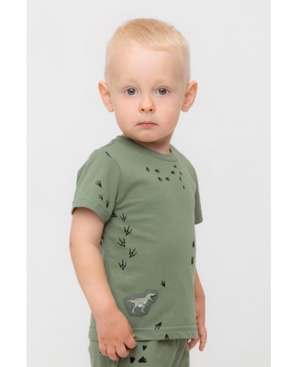 КР 302699/папоротник,следы динозавра к538 фуфайка (футболка)