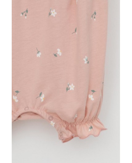 КР 6408/дымчатая роза,милые цветочки к543 полукомбинезон (песочник)