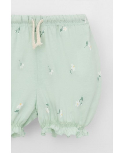 КР 400683/пастельно-зеленый,милые цветочки к543 шорты