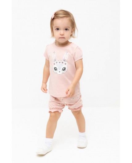 КР 400683/дымчатая роза,милые цветочки к543 шорты