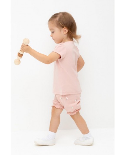 КР 400683/дымчатая роза,милые цветочки к543 шорты