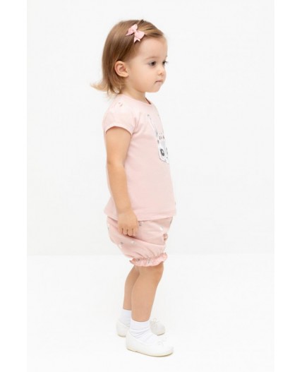 КР 400683/дымчатая роза,милые цветочки к543 шорты