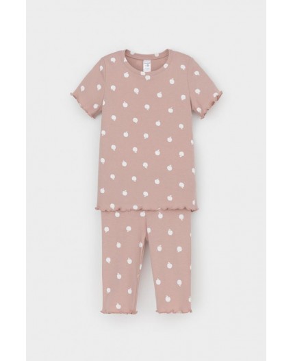 К 1632-1/кофейный,маленькие яблочки пижама