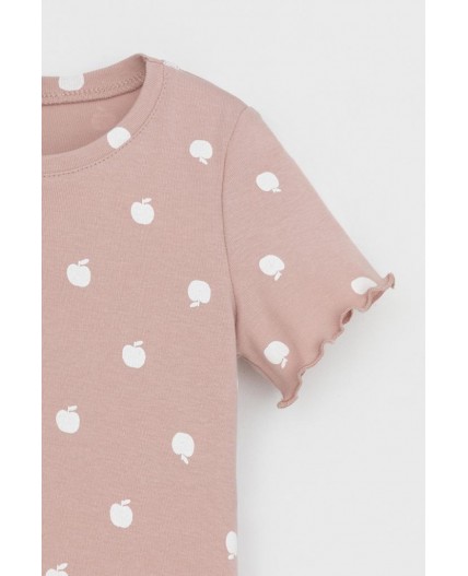 К 1632-1/кофейный,маленькие яблочки пижама
