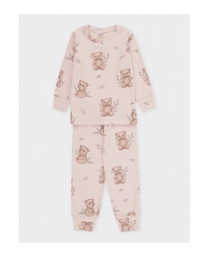 К 1552/бежевый,медвежонок на полянке пижама