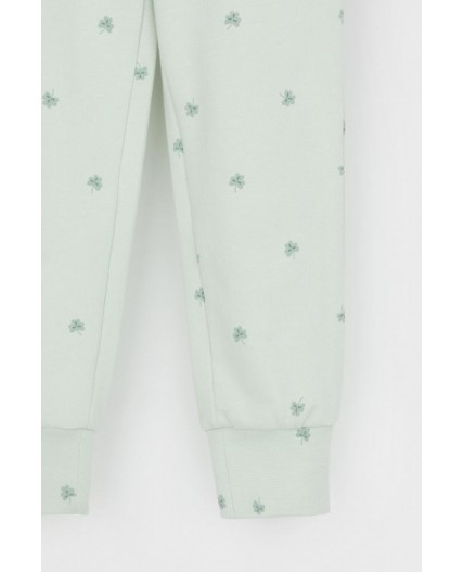 К 1581/зеленая пастель,мини клевер пижама