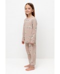 К 1561/бежевый,большие зебры пижама