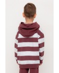 КР 302693-1/красно-коричневый,полоска к536 джемпер (худи)