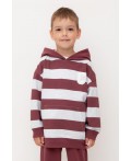 КР 302693/красно-коричневый,полоска к536 джемпер (худи)