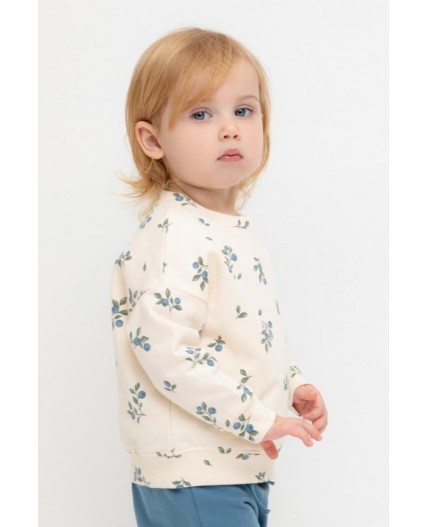 КР 302308/айвори,голубика к561 джемпер (свитшот)