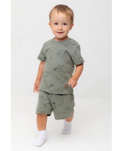 КР 400666/зеленый чай,динозавры к552 шорты