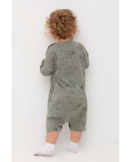 КР 6499/зеленый чай,динозавры к552 полукомбинезон (песочник)