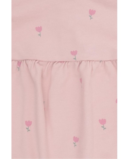 К 6495/дымчатая роза,цветочная поляна полукомбинезон (песочник)