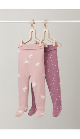 К 400220-2уп/цветочные снежинки,зайчики набор ползунки