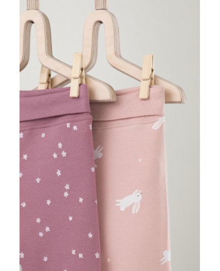 К 400220-2уп/цветочные снежинки,зайчики набор ползунки